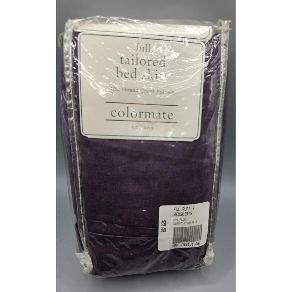 Vintage Sears Colormate Full Bed Skirt Plum Purple 14
